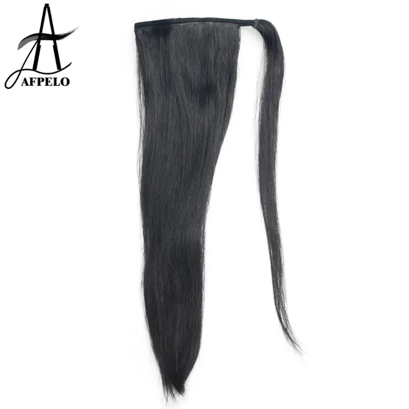 Хвост из натуральных волос для черных волос